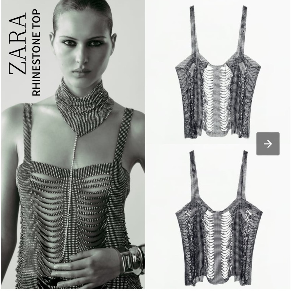 ZARA Jewel Top O/S